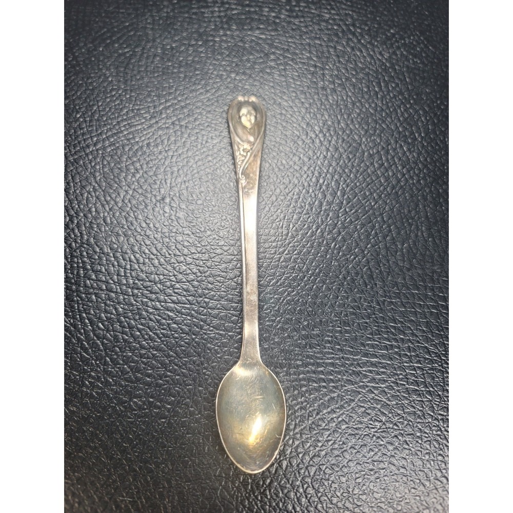 Vintage Gerber Winthrop Baby Spoon Silver Plated Baby Face Spoon